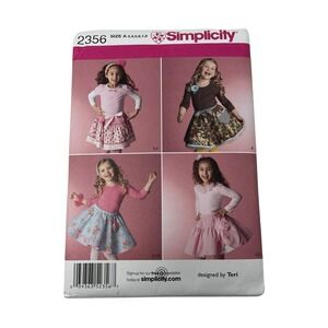 Simplicity 2356, Girls Circle Skirt Sewing Pattern Size 3-8‎ UNCUT